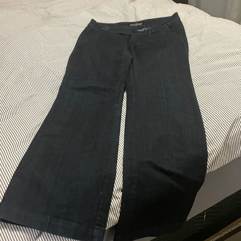 Banana Republic wide leg dark jeans